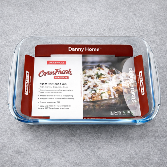 2.4L Glass Baking Pan – Large Rectangular Oven Dish for Baking & Roasting - Habitt
