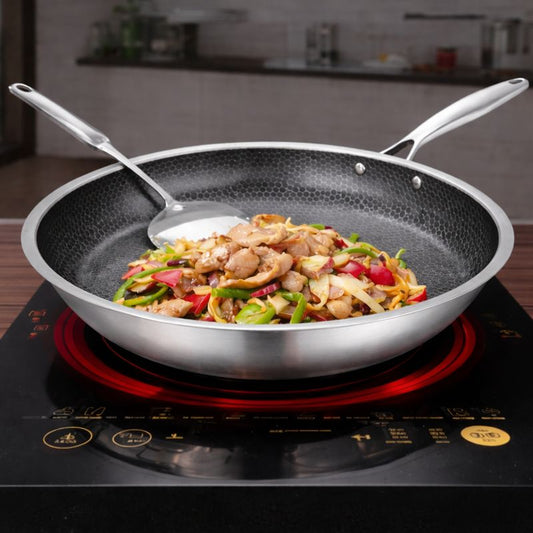 Stainless Steel Deep Fry Pan 24 cm  28 cm