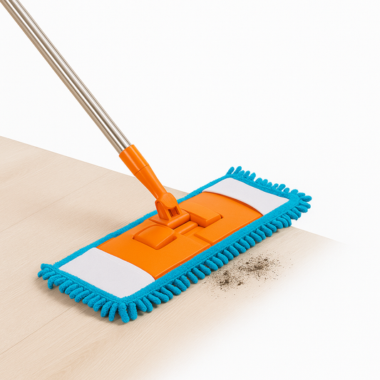 1pc Flat Microfiber Mop with Adjustable Handle (Assorted) – Floor Cleaning Tool for Home &amp; Office