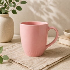 Glossy Pink Ceramic Mug – Minimalist Coffee & Tea Cup - Habitt