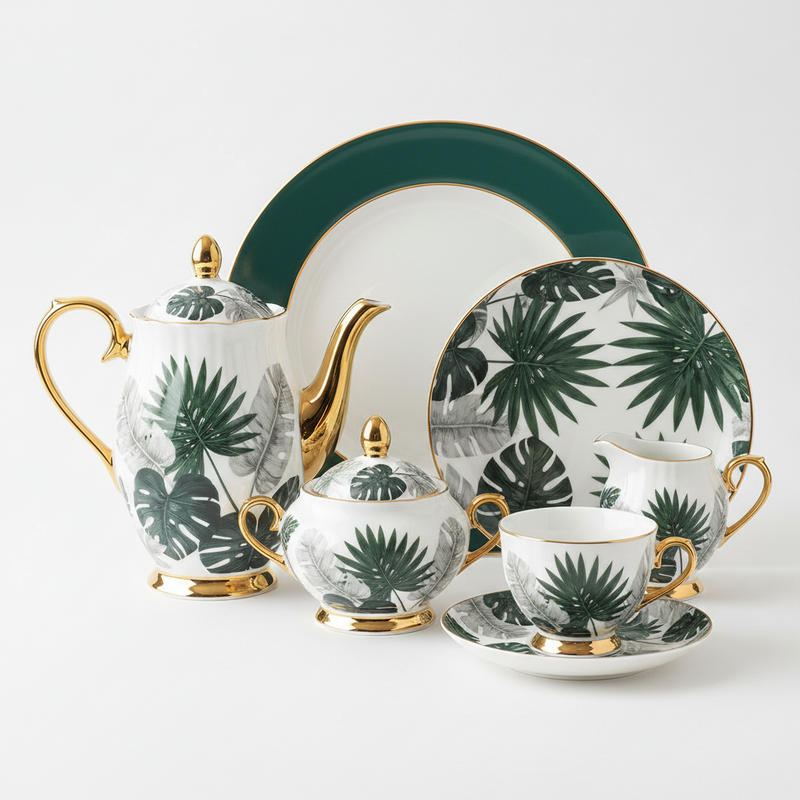 Luxe 24-Piece Tea Set | Complete Tea Serving & Tableware Collection