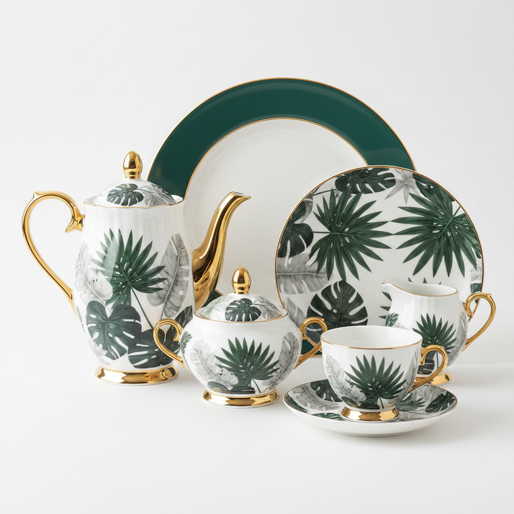 Luxe 24-Piece Tea Set | Complete Tea Serving & Tableware Collection