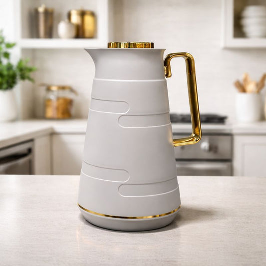 Premium Vacuum Flask 1 LTR – Insulated Thermos ( White, Grey, Black) - Habitt