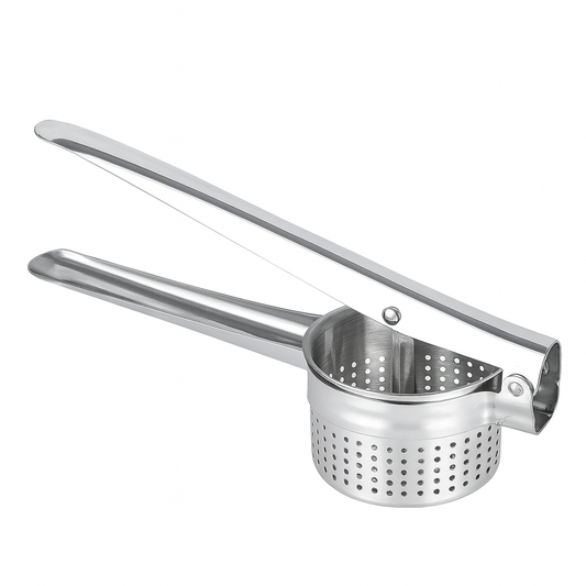 Stainless Steel Potato & Fruit Press – Heavy-Duty Manual Masher for Potatoes, Tomatoes, Pomegranate & Soft Fruits