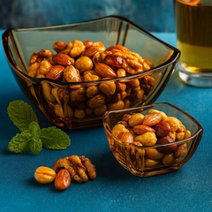 Iridescent Square-Cut 7-Piece Fruit Bowl Set – Silver, Gold & Black  Colour Options (200/105 mml)