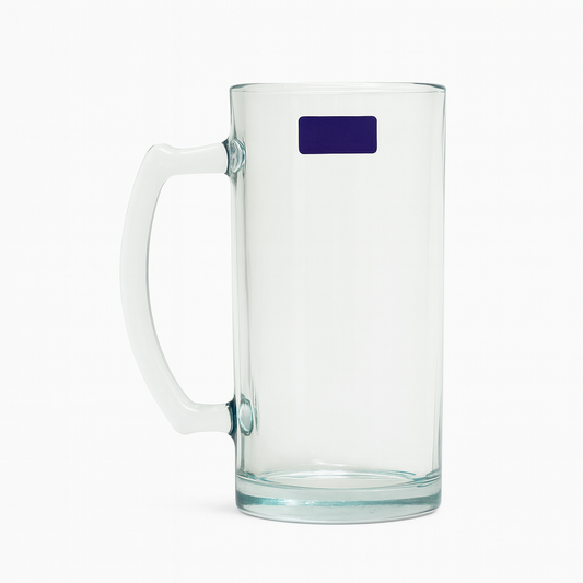 Clear Heavy-Base Glass Juice Mug 400 ml with Handle – Set of 6 | Durable Everyday Drinkware for Home & Café