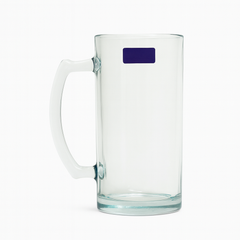 Clear Heavy-Base Glass Juice Mug 400 ml with Handle – Set of 6 | Durable Everyday Drinkware for Home & Café