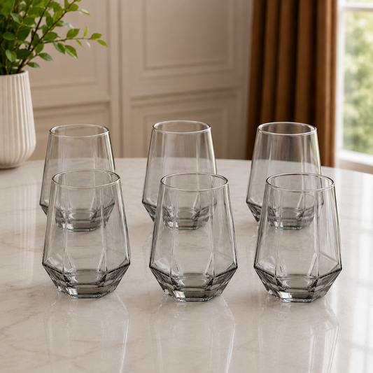 Clear Tumbler Glass – Modern Everyday Drinking Glass (340 ml)