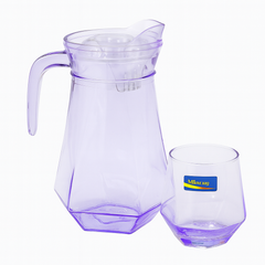 Purple-Tinted 7-Piece Water Set – 1.4 L Jug with 340 ml Glasses (Premium Coloured Glassware)