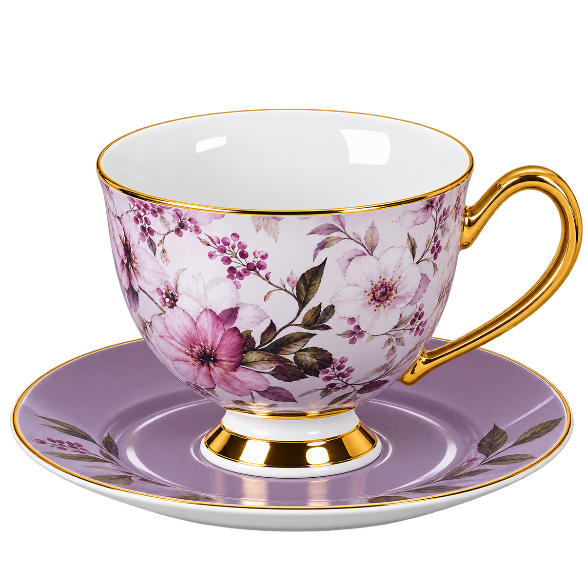 12 PCS Classic Cup & Saucer Set – Stylish Tea & Coffee Tableware