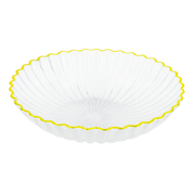 Acrylic Fruit Bowl with Golden Edge – Elegant Serving Bowl (Small, Large) - Habitt
