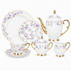 Refined 24-Piece Tea Set | Elegant Tea & Serveware Collection