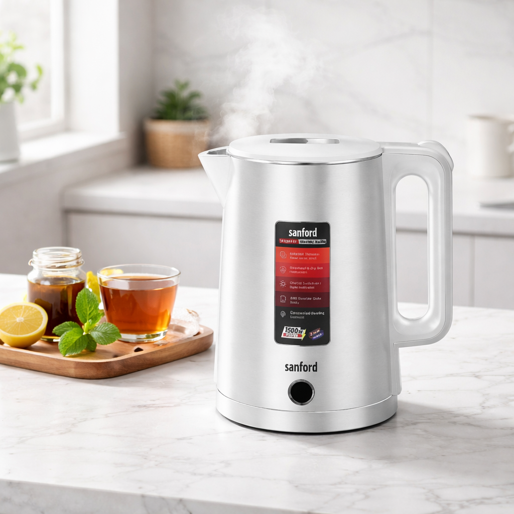 Sanford Electric Kettle 1.8L – Model SF-3331EK | Double Wall Cool Touch Kettle - Habitt
