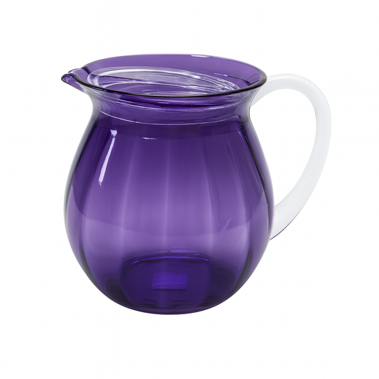 Purple Lassi Jug with Lid – 6 Piece Set