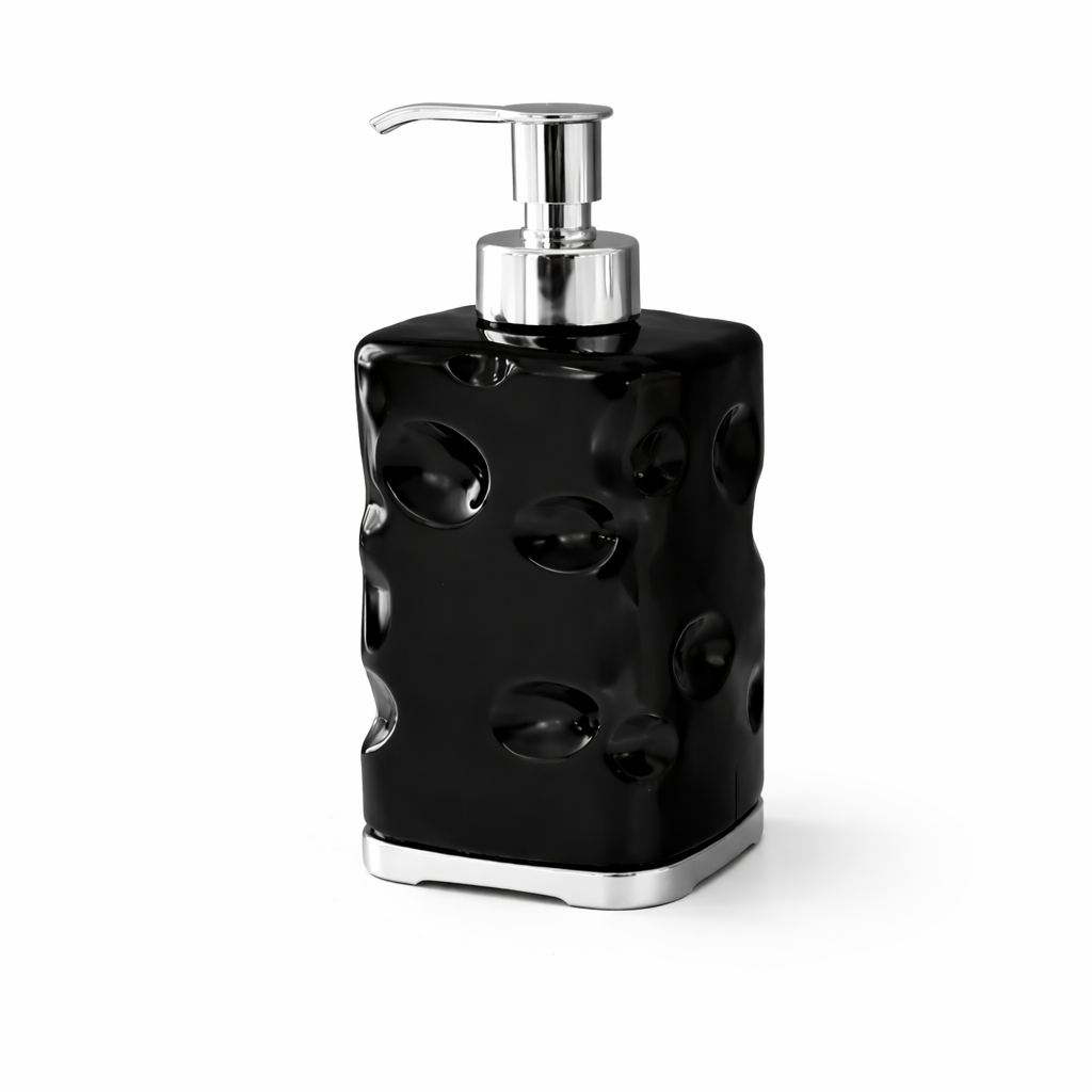 Plastic Bathroom Soap Dispenser – Liquid Soap Pump (Black / White)