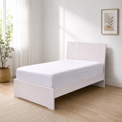 Marigold Single Size Bed - White