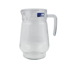 1600 ml Clear Glass Beverage Jug – Durable 1-Piece Drink Pitcher with Easy-Pour Spout & Handle (1 Pc)