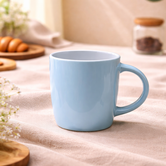 Minimalist Sky Blue Ceramic Mug – Modern Elegant Coffee & Tea Cup - Habitt