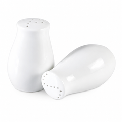 Salt & Pepper Shaker Set – White Tabletop Seasoning Set