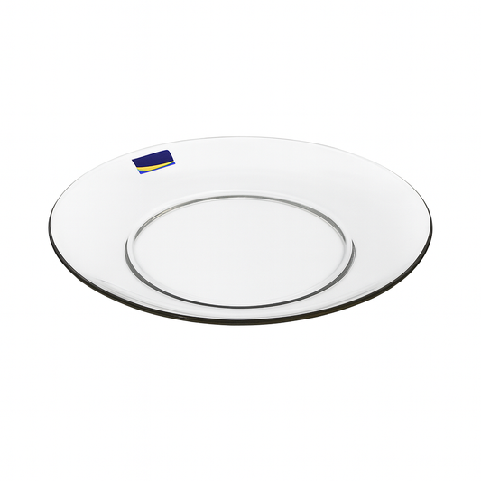Clear Pressed-Glass Large Serving Plate – 1 Piece, 278 mm Diameter