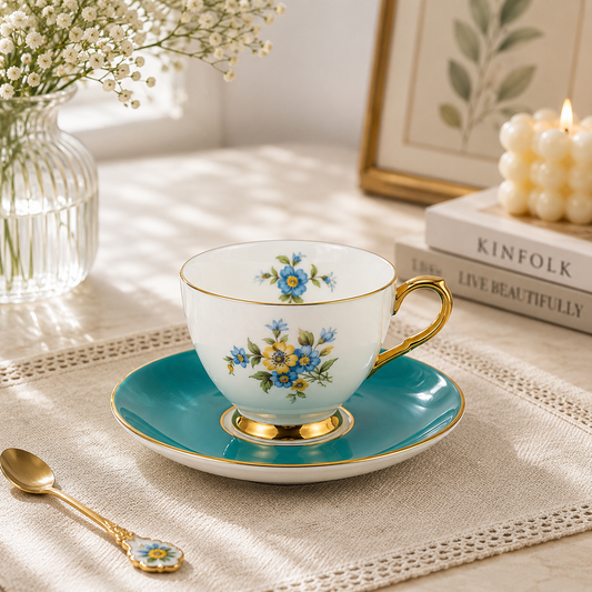 12 PCS Designer Cup & Saucer Set – Elegant Tea & Coffee Serveware