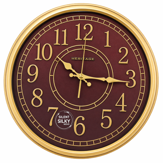 HERITAGE Wall Clock Momentum 15" – Royal Vintage Edition - Habitt