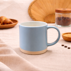 Minimalist Pastel Blue Ceramic Coffee Mug – Modern Matte Finish Tea Cup for Everyday Use - Habitt