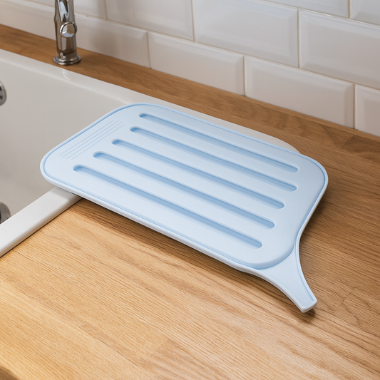 Sink Top Drainer – Multipurpose Silicone Drying Tray for Kitchen Counters & Sinkside Use (Assorted Colors)