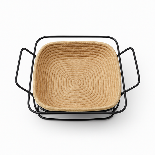 Square Roti Basket – Rope Weave