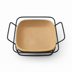 Square Roti Basket – Rope Weave
