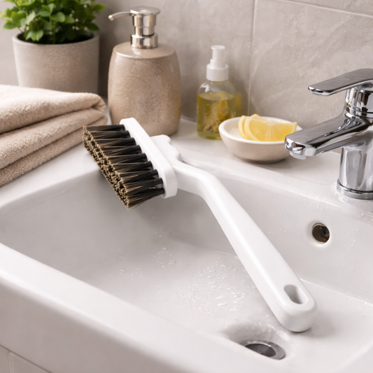 Multifunction Bathroom Cleaning Brush – Heavy-Duty Scrub Brush with Ergonomic Handle for Tiles, Floors & Kitchen - Habitt