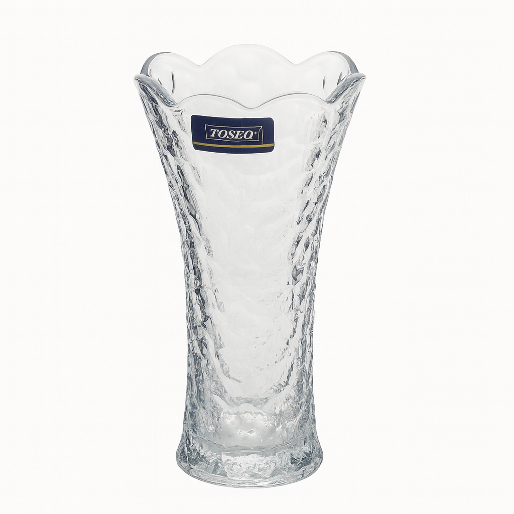 90 mm Crystal-Style Decorative Glass Vase – Elegant Flower Vase for Home, Office & Gifting