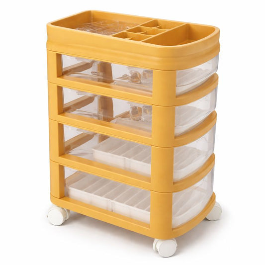 Cosmetic Rack Trolley Organizer – 3, 4 & 5 Layer Rolling Storage Cart