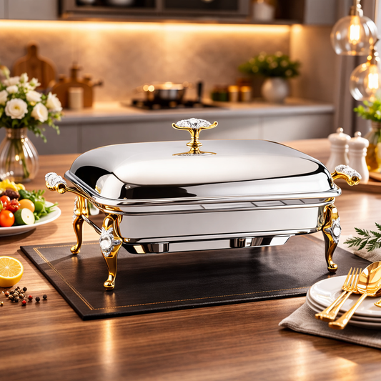 MALAIKA 3Ltr Rect Dish – Premium Rectangular Food Warmer - Habitt