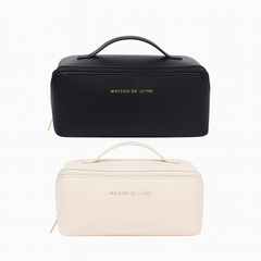 1Pc Luxury Leather Pouch (Assorted) | Elegant Travel Toiletry & Makeup Organizer (1 Pc)
