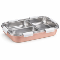 Laxson Stainless Steel Lunch Box – Leak-Resistant Multi-Compartment Tiffin - Habitt