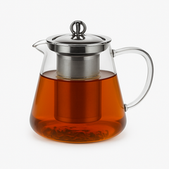 Glass Tea Kettle with Stainless Steel Infuser – 750ml | Heat-Resistant Teapot for Loose Leaf Tea