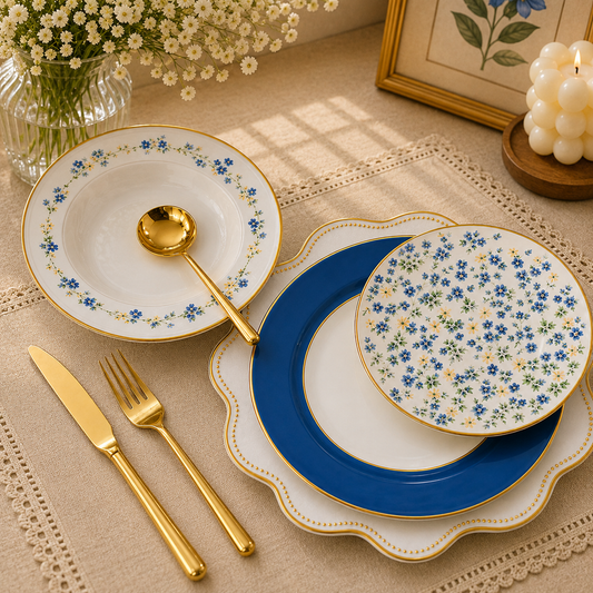 18 PCS Premium Plate Set – Elegant Dining Tableware Collection