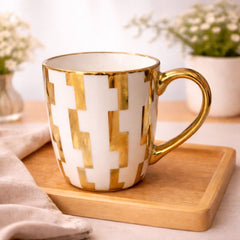 Golden Pattern Ceramic Coffee Mug