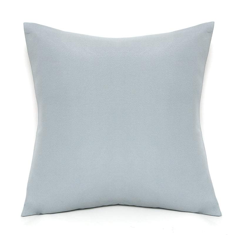 Light Blue Woven Cushion Cover 18x18 – Soft Decorative Throw Pillow for Sofa, Bed & Living Room Décor - Habitt