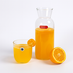 Glass Bottle with Matching Glass – Elegant Juice & Water Set
