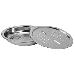 Stainless Steel 3-in-1 Grater Basket – Multi-Function Grating, Slicing & Collecting Bowl Set