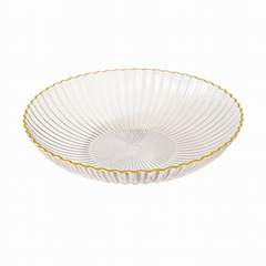 Multipurpose Acrylic Bowl – Small Gold-Rim Design