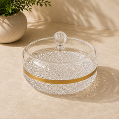 Mini Crystal Dry Fruit Serving Bowl with Lid