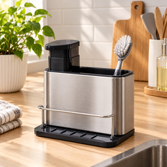 Sink Tidy with Pump – Kitchen Sink Soap Dispenser & Organizer