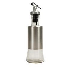 Stainless Steel Glass Oil Dispenser Bottle – 300ml & 500ml Leak-Proof Oil Control Pot for Kitchen, Cooking & Pouring