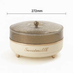 1Pc Rotating Dry Fruit & Snack Box – 4-Compartment Revolving Storage Container