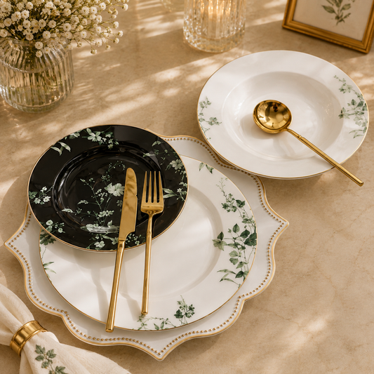 Elegant 18-Piece Plate Set | Complete Dining Tableware Collection