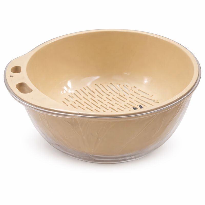 Acrylic Fruit Drainer Basket – Small & Large | Transparent Washing & Storage Bowl - Habitt