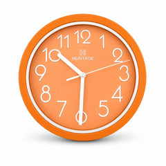 HERITAGE Wall Clock Fantasy CLK-044F – 15" Orange & White